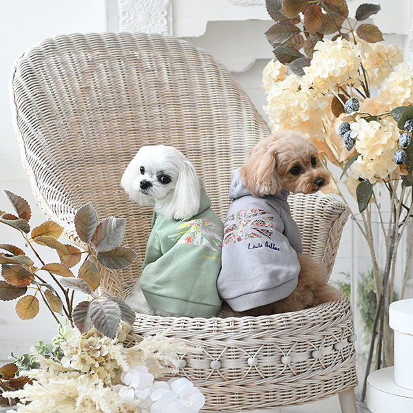 【パピー・超小型犬用】LAURA ASHLEY（ローラアシュレイ）ユニオンプリントパーカー